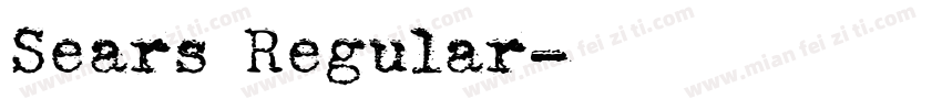 Sears Regular字体转换